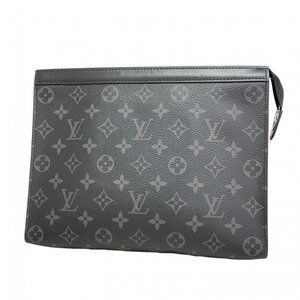 Louis Vuitton Monogram Eclipse Pochette Voyage MM Clutch Bag M61692 Black Men...